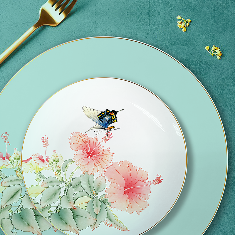 蝶恋花 陶瓷花面造型